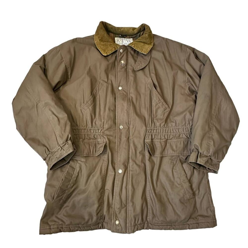 R.T.W. Men's Vintage Coat Size Large Olive Green